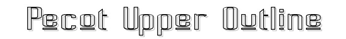 Pecot Upper Outline font